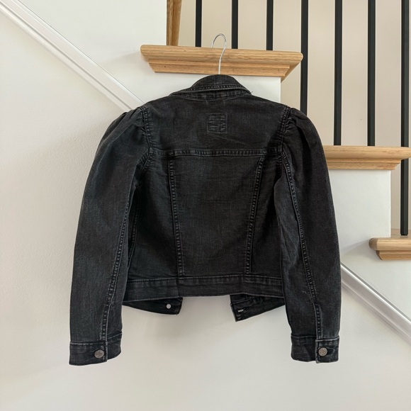 GAP Kids Black Puff Sleeve Icon Denim Jacket, Size Medium (8) - Picture 7 of 7